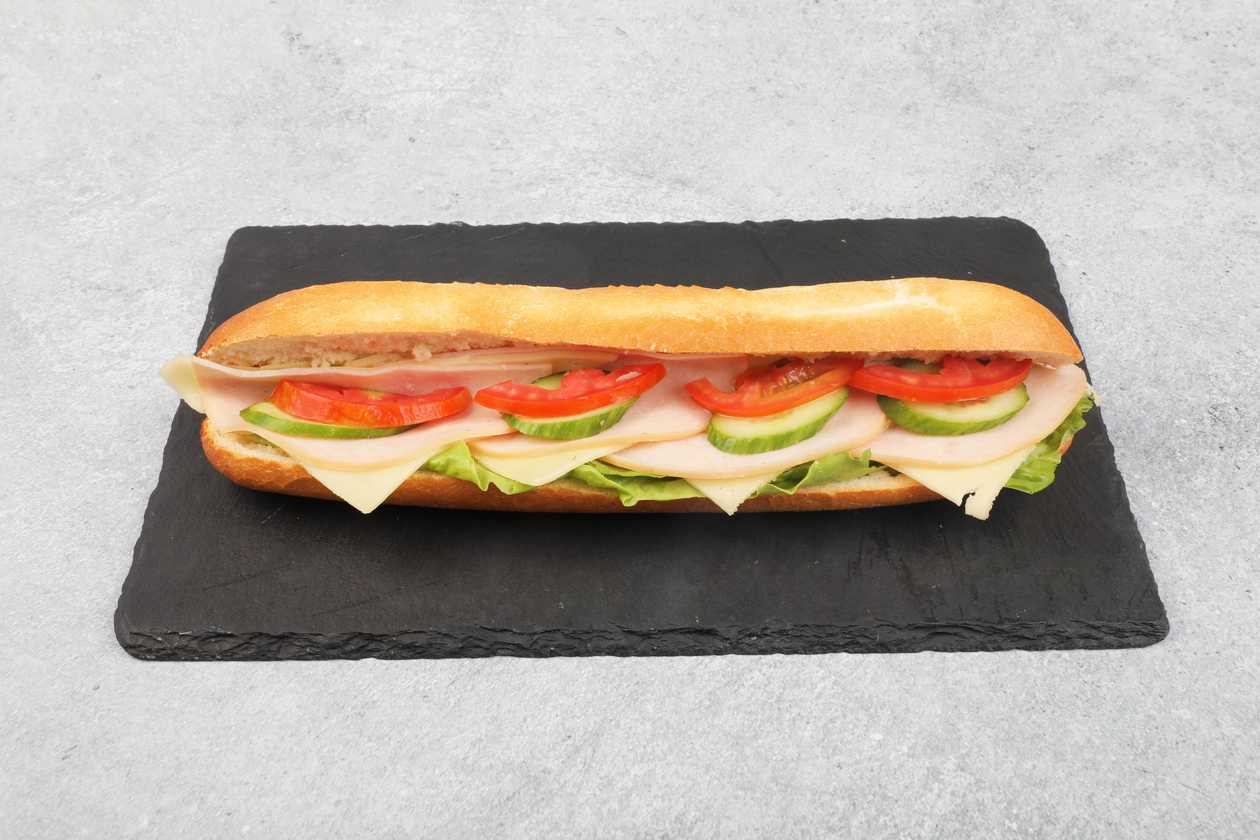 Cold Baguette Turkey And Cheese