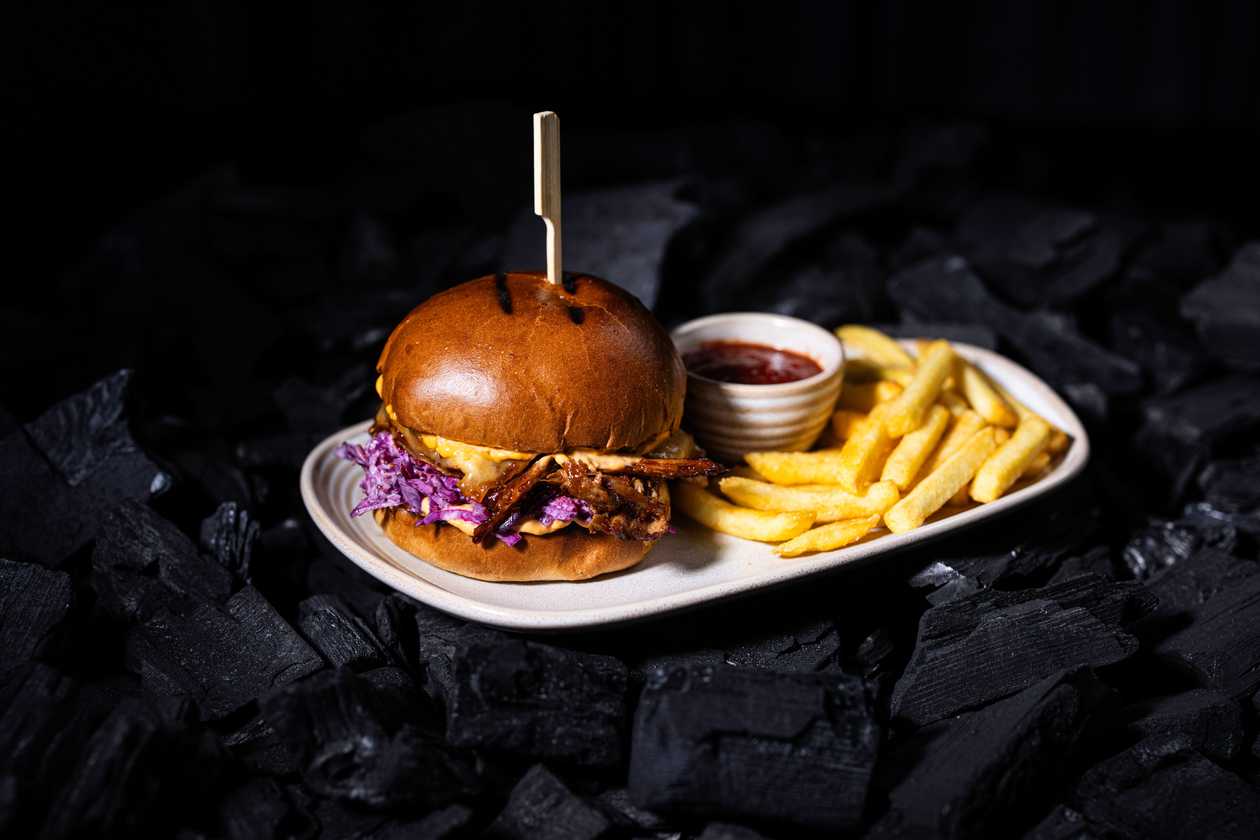 Barbecue Pulled Pork Burger