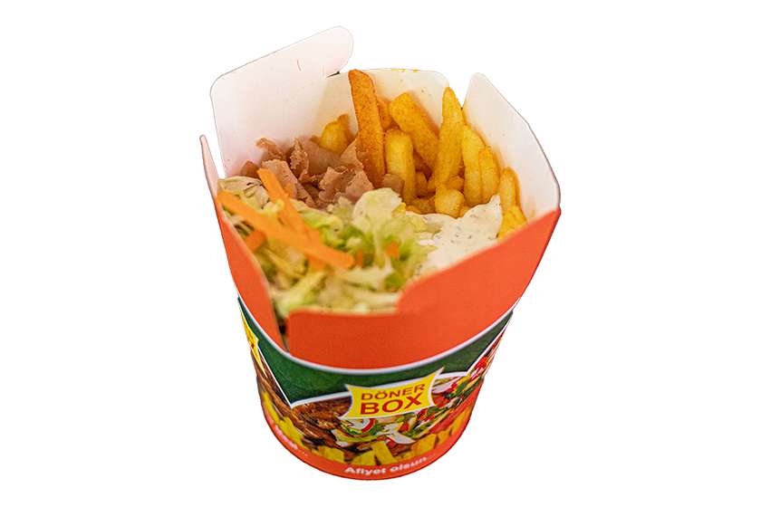 Small kebab box with fries