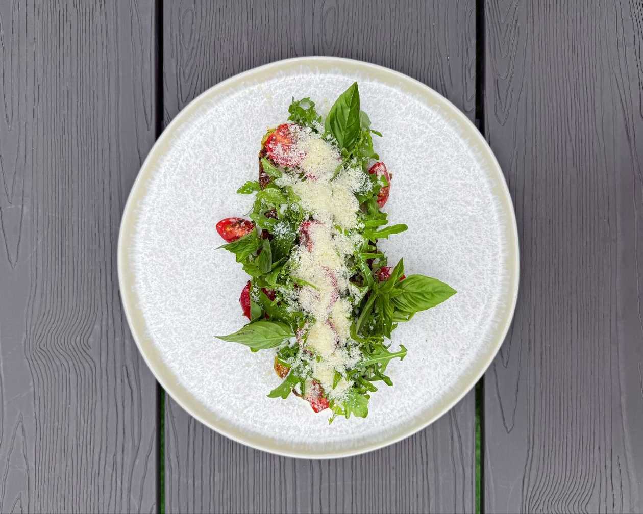 Zucchini Fritters with Stracciatella Cheese