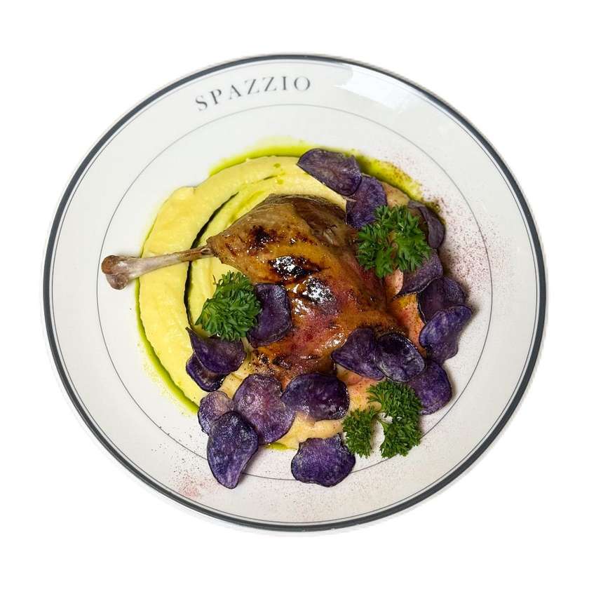 Kaczka confit z purée ziemniaczanym