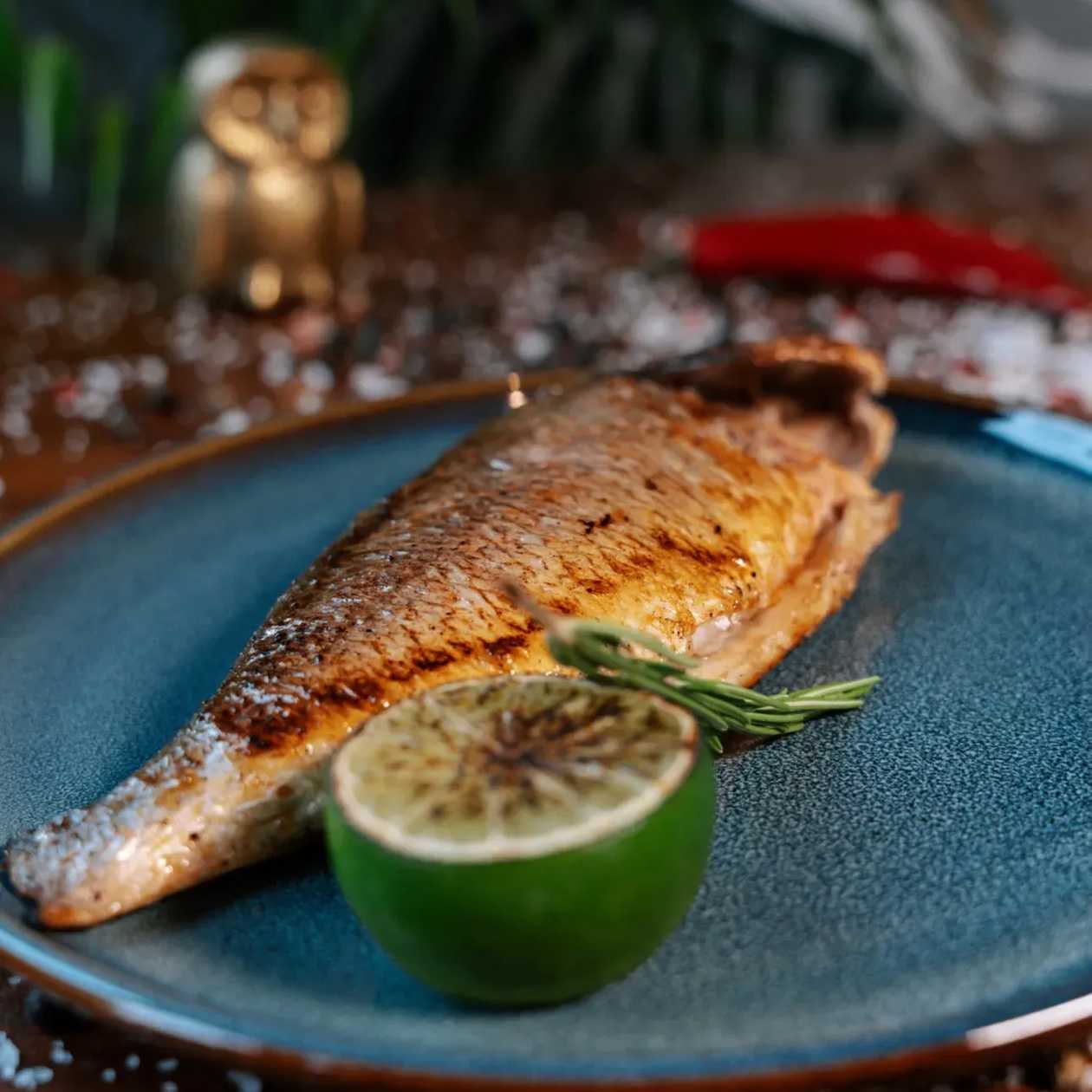 Sea Bream with Lime and Teriyaki Sauce