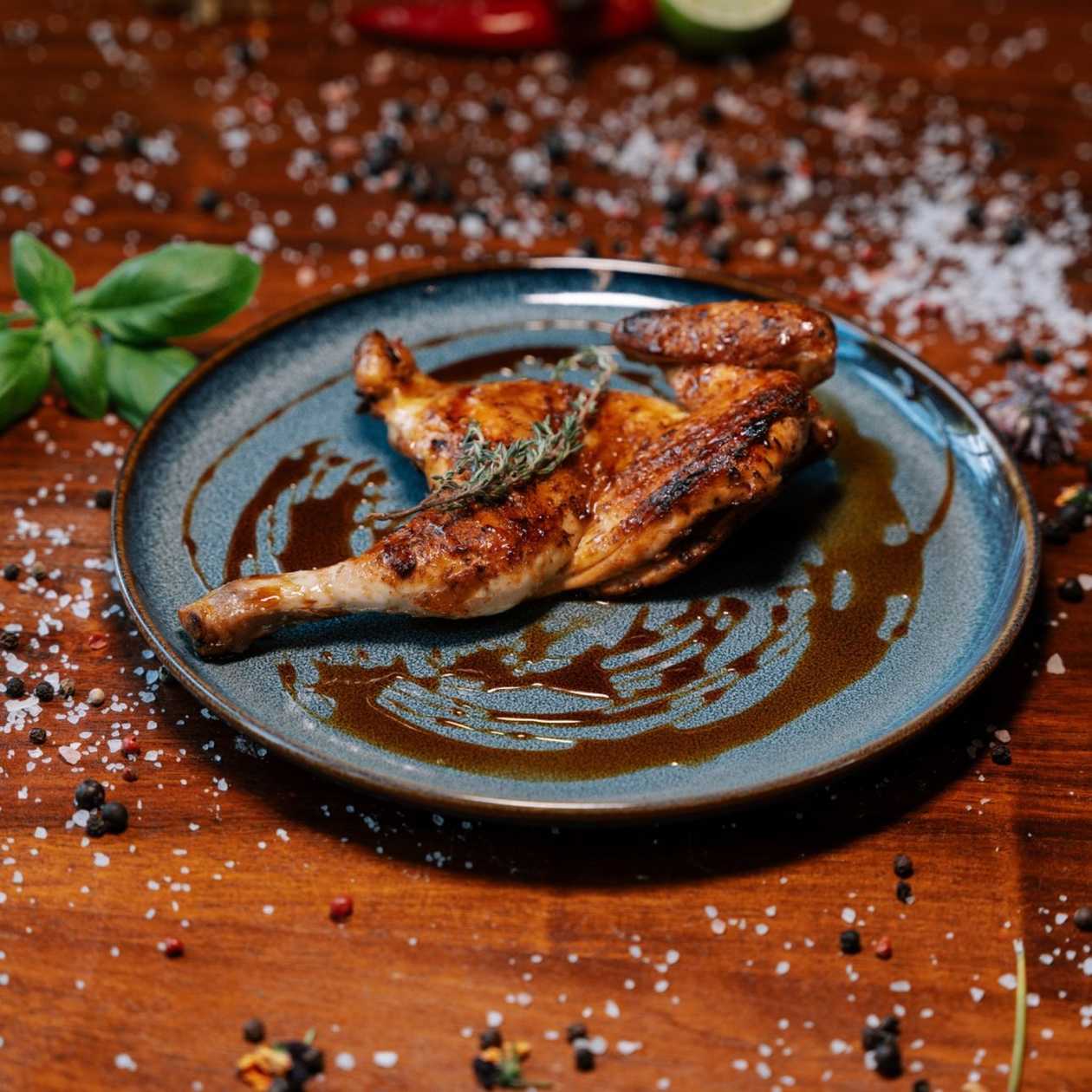 Mini Chicken with Teriyaki Sauce and Herbs