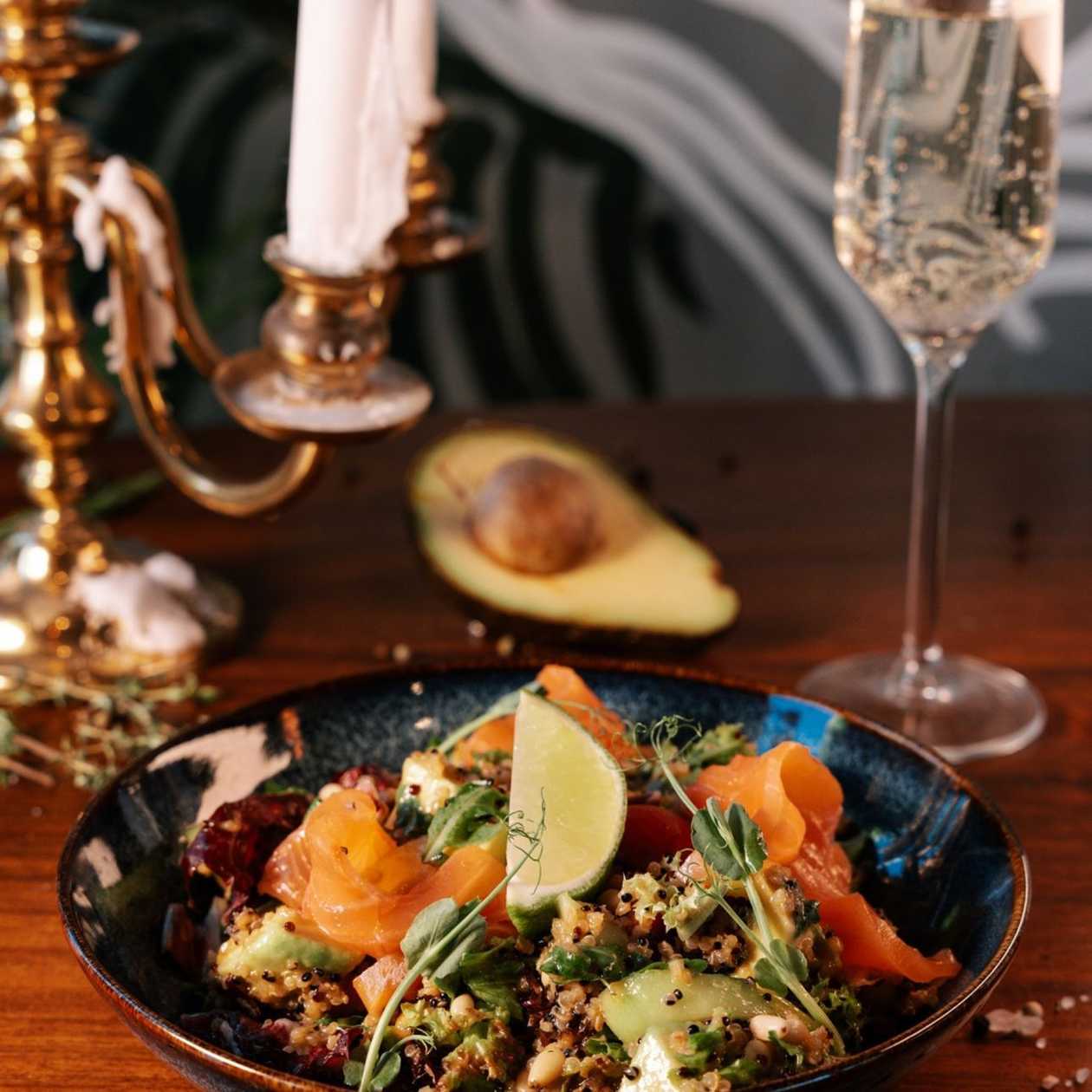 Quinoa and Cold-Smoked Salmon Salad