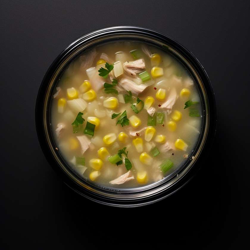 Chicken soup with corn