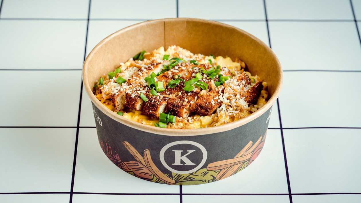 Mac & Cheese + Crispy Chicken