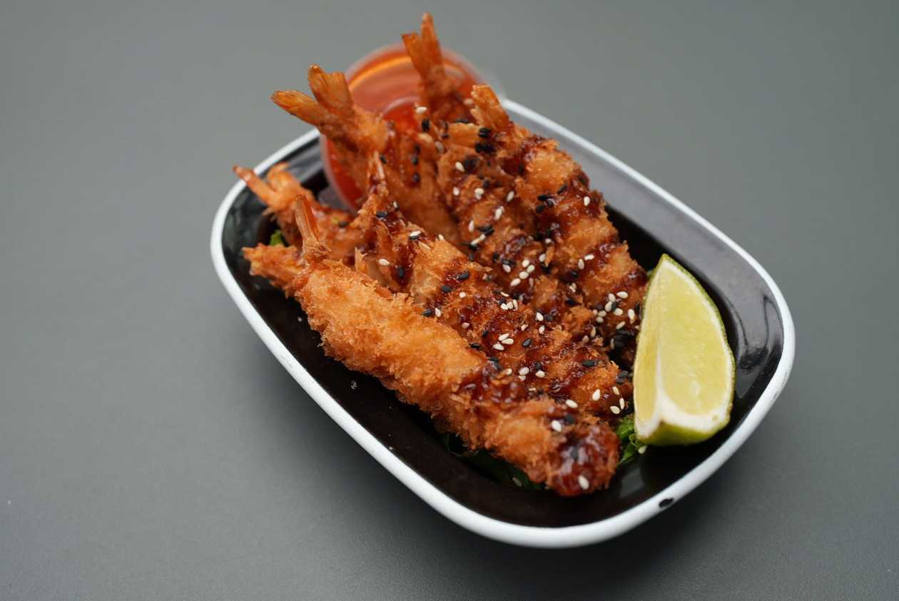 Tempura gruzdintos krevetės