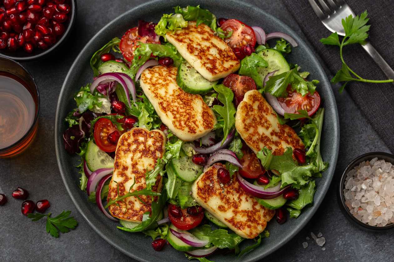 Grilled Halloumi Salad