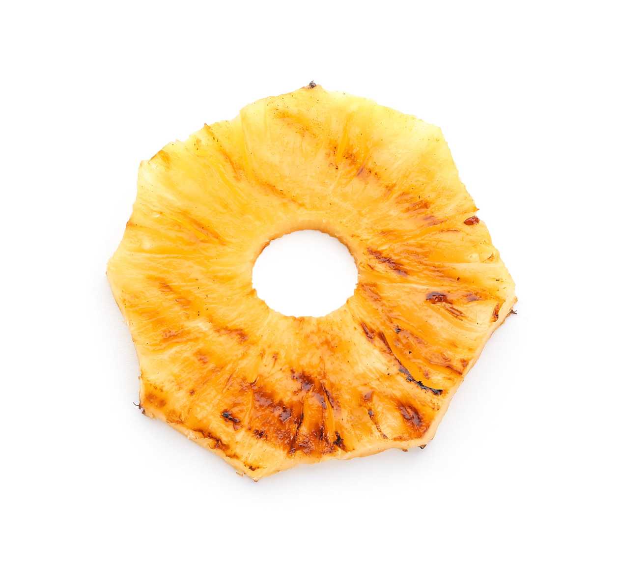 Fried pineapple on honey