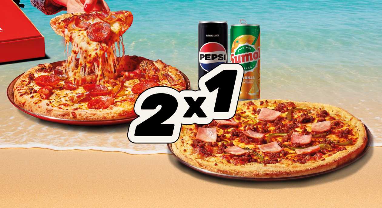 2x1 🎁 Medium Pizza + 1 33cl Drink