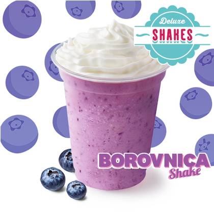 Borovnica shake sa šlagom 500 ml