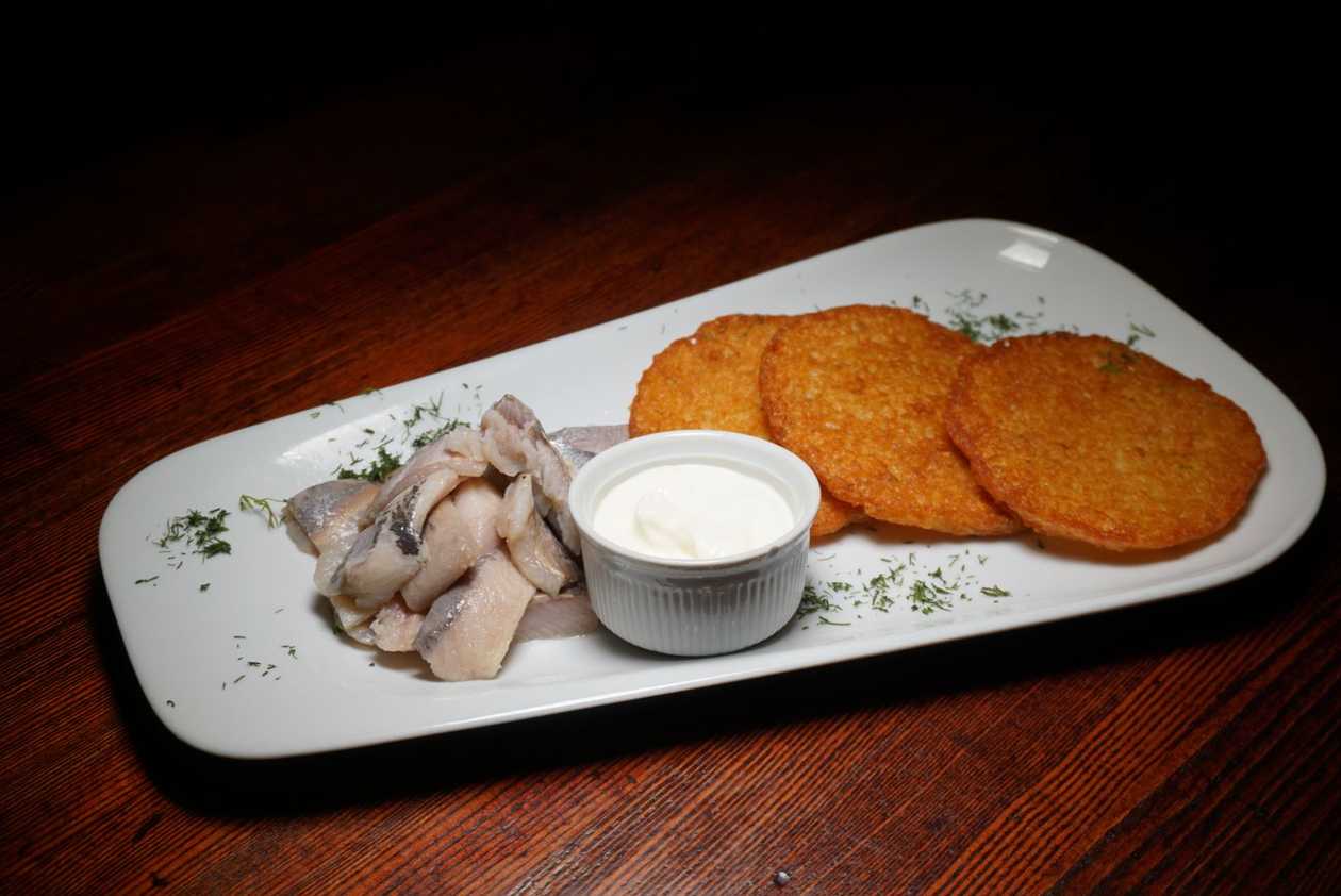 Potato Pancakes with Herring Fillet