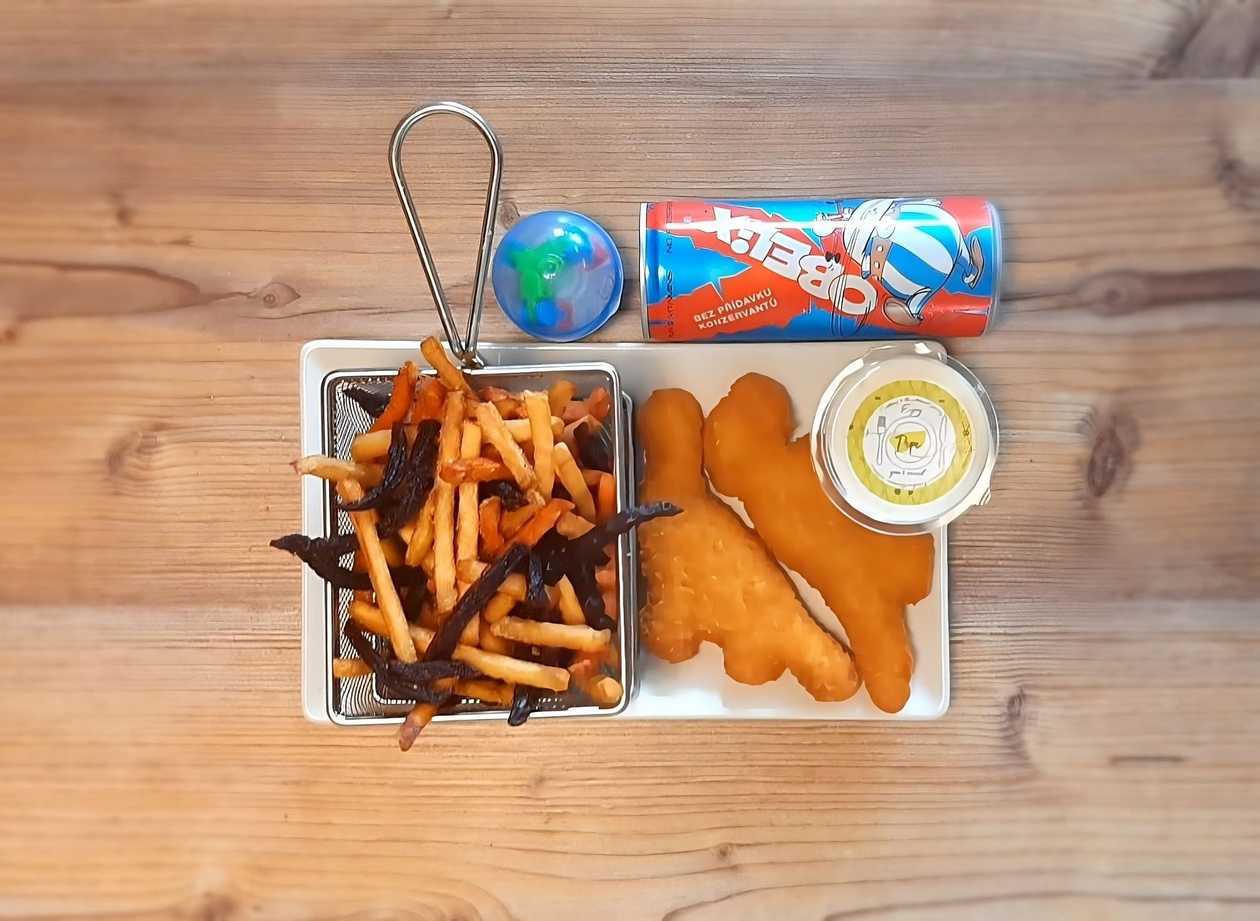 Dino Nuggets with Fries Menu