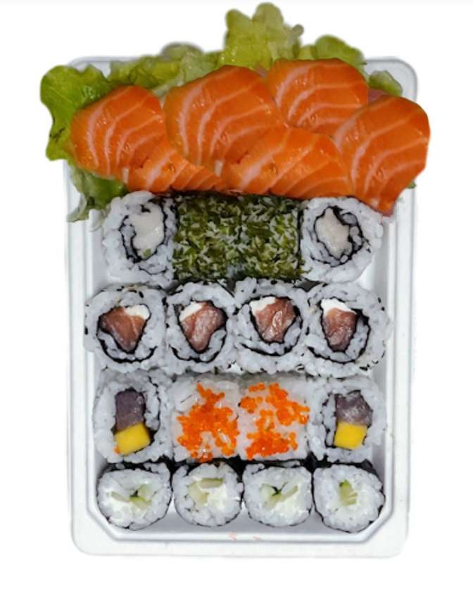 M10. Mix Sushi com Sashimi (22 Peças)