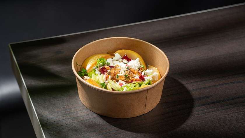 caramelized pear salad with feta&nuts