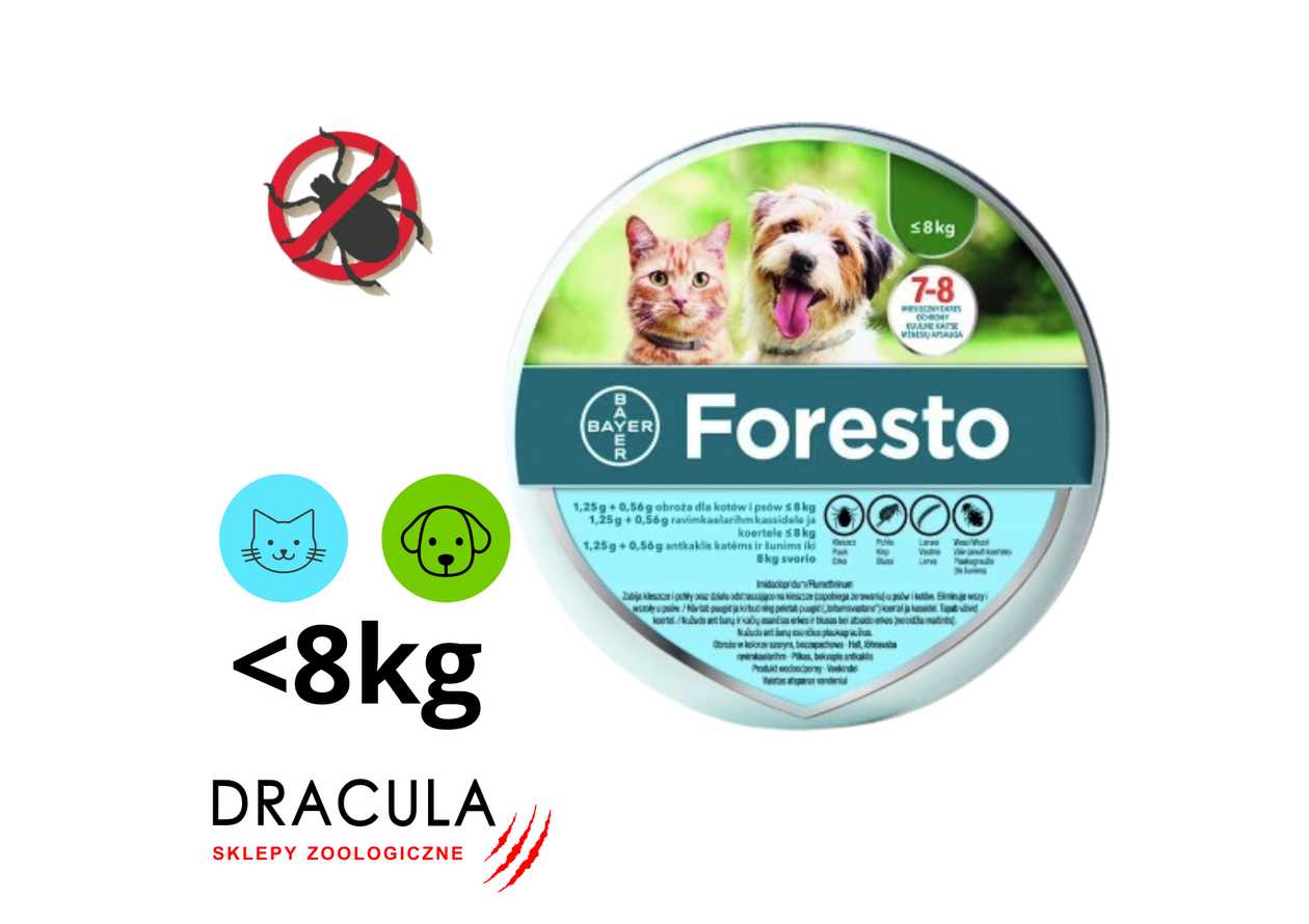 Foresto Obroża dla Psa i Kota do 8 kg