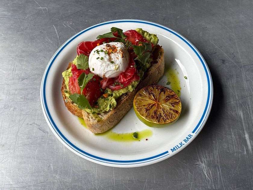 Avocado toast with salmon