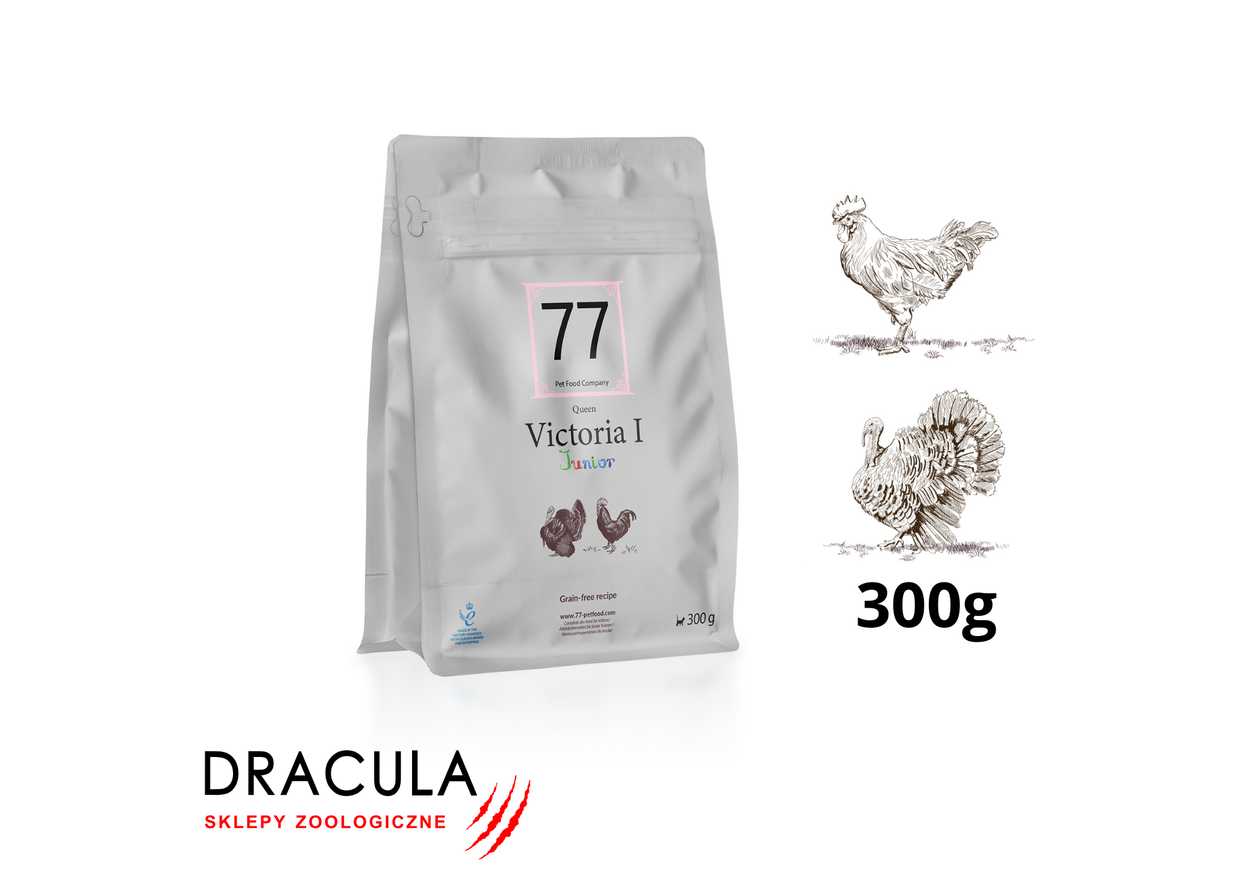 77 Petfood Victoria I Junior z indykiem dla kociąt 300g
