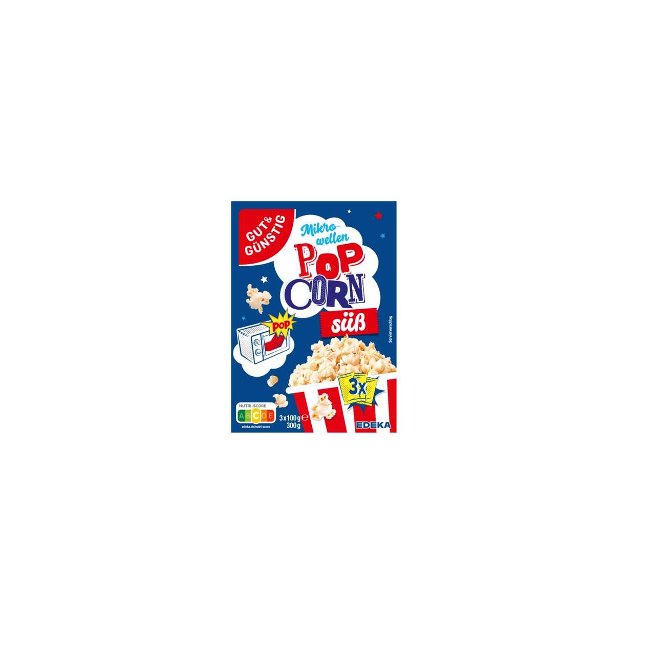 G+G Microwave Popcorn Salted, 300g