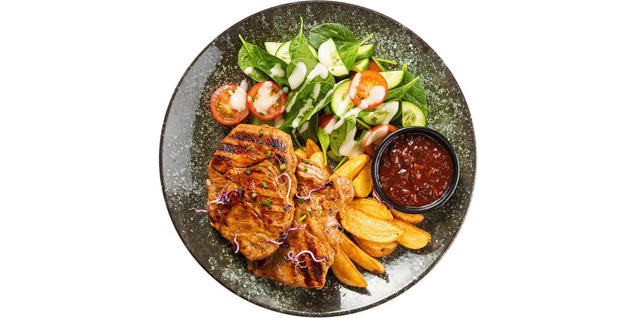 Grilled Pork Neck Steak Large portion