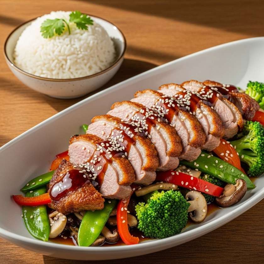 Crispy Fried Chicken with Teriyaki Sauce