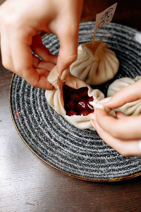 Хінкалі з вишнею🏃‍♂️🏃‍♀️/Khinkali with cherry🏃‍♂️🏃‍♀️