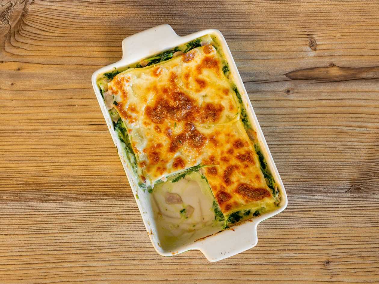 Lasagne Spinaci with Prosciutto