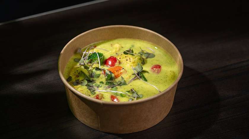 Chicken Soup with Coconut and Chickpea