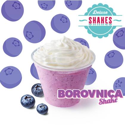 Borovnica shake sa šlagom 180 ml