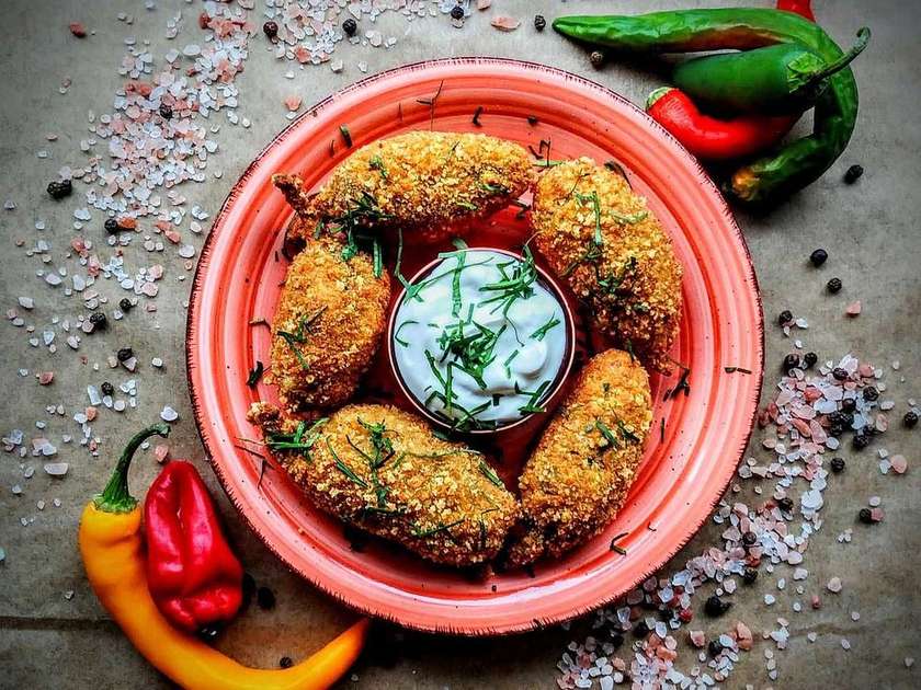 Jalapeños (3ks) plněné sýrem Taleggio obalené v Panko strouhance