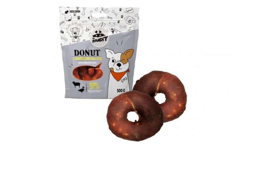 MR BANDIT Donut, XS-XL, Lamb and Duck, dog treat 1 pc