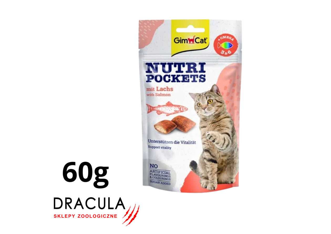 GimCat Nutri Pocket Salmon & Omega 3,6 60g