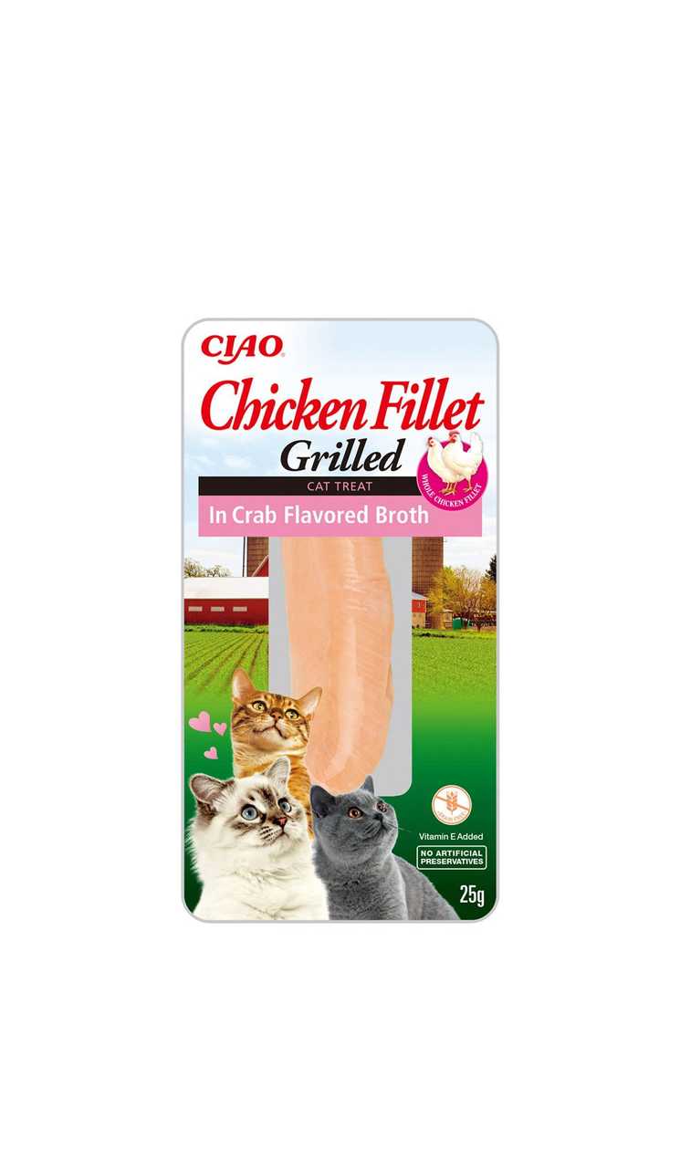 Ciao Churu Grilled Chicken Fillet in Crab Flavored Broth 25g