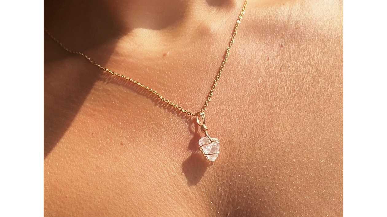 Aurora Spirit Clear Quartz Necklace