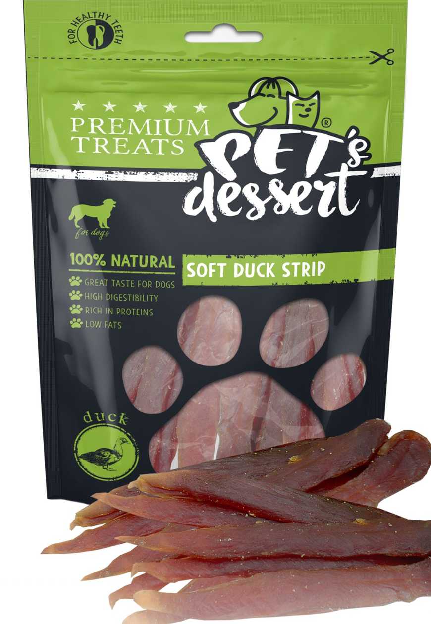 Pet's Desert Soft Duck Strips for Dogs 80g