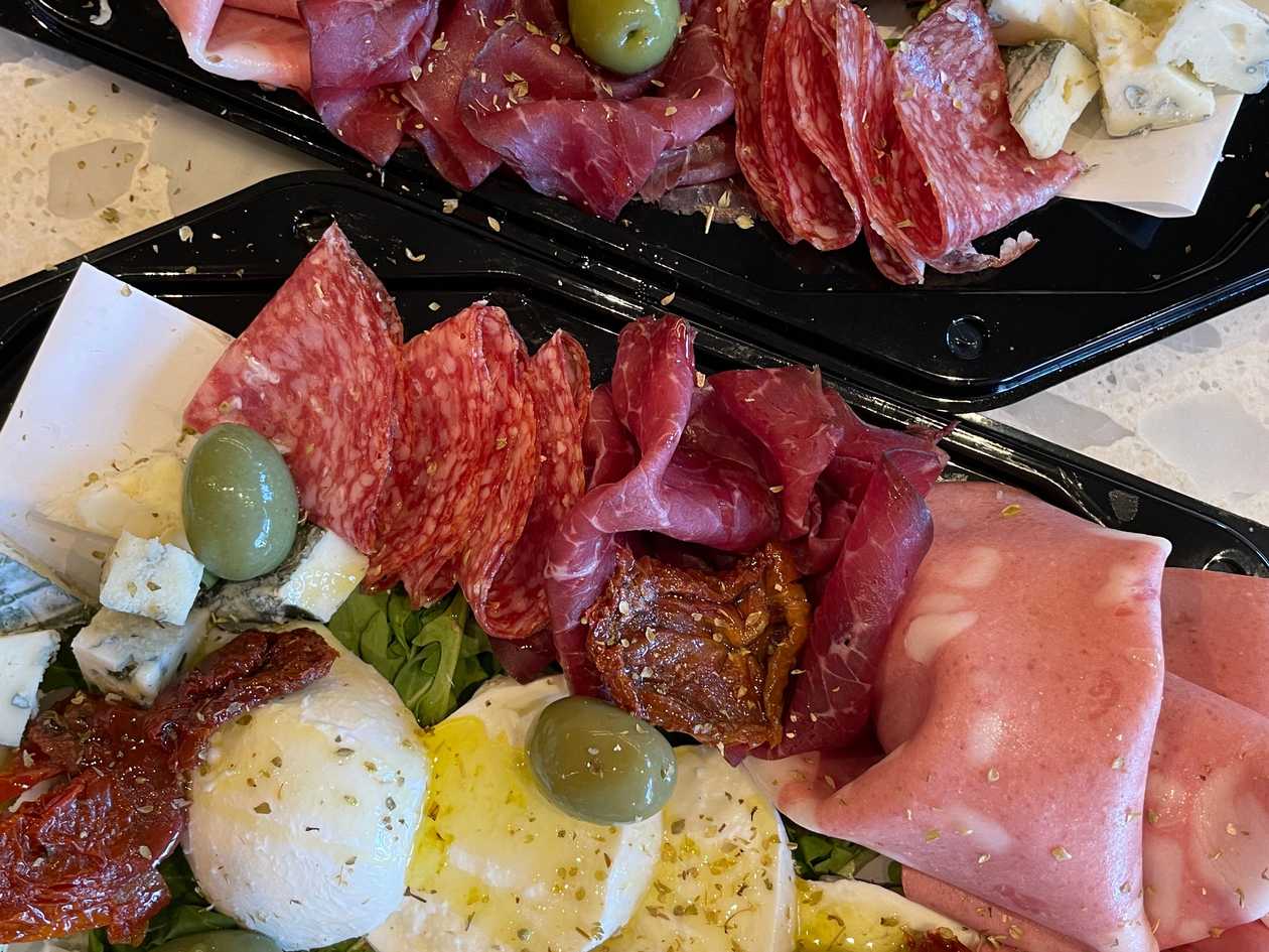 Italian platter with focaccia