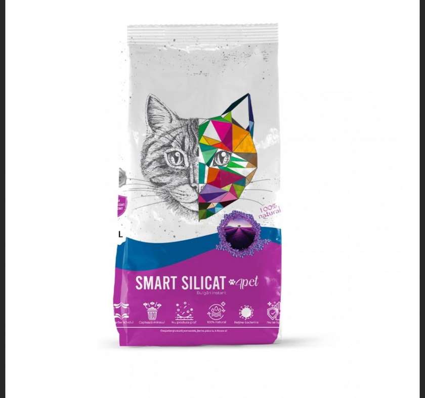 Cat Litter Silicate, SMART SILICAT 4PET, Lavender, 5L