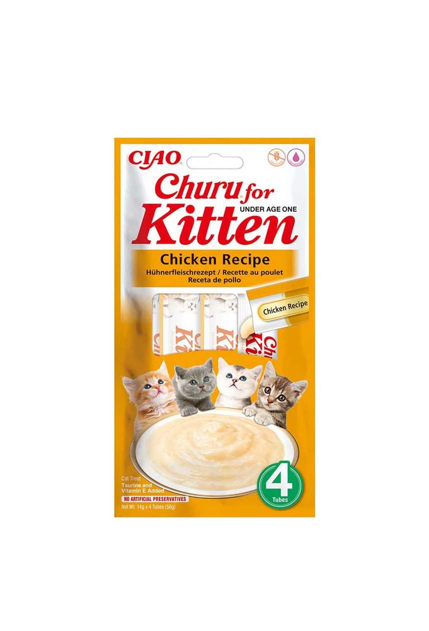 Churu Creamy Kitten Treat with Chicken 4-pack