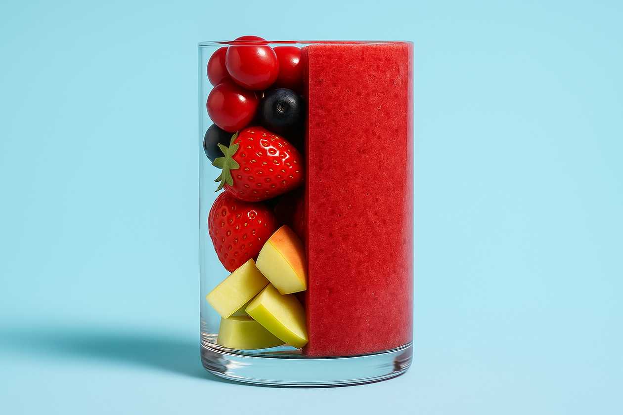 Cherry, banana, strawberry currant