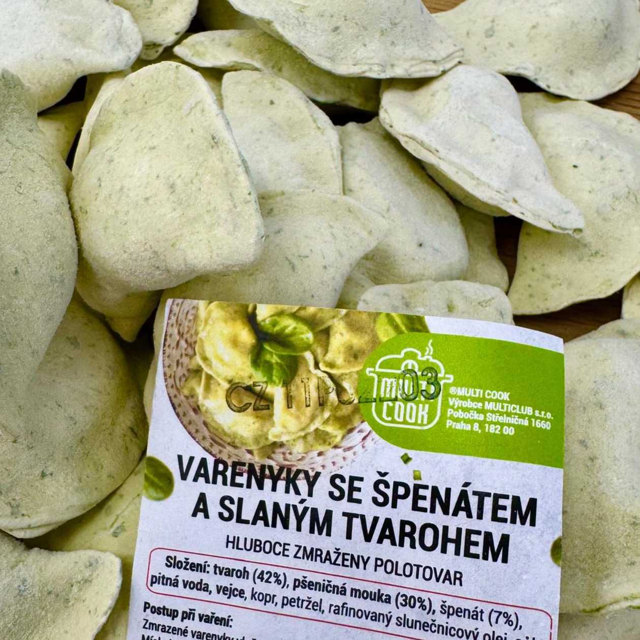 Varenyky se špenátem a slaným tvarohem 1 kg