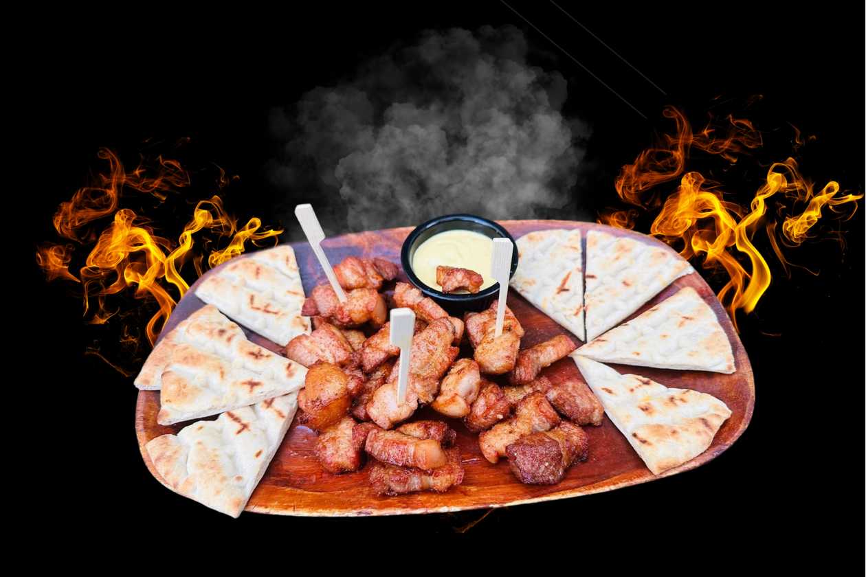 Marinated pork belly, deep fried 180g