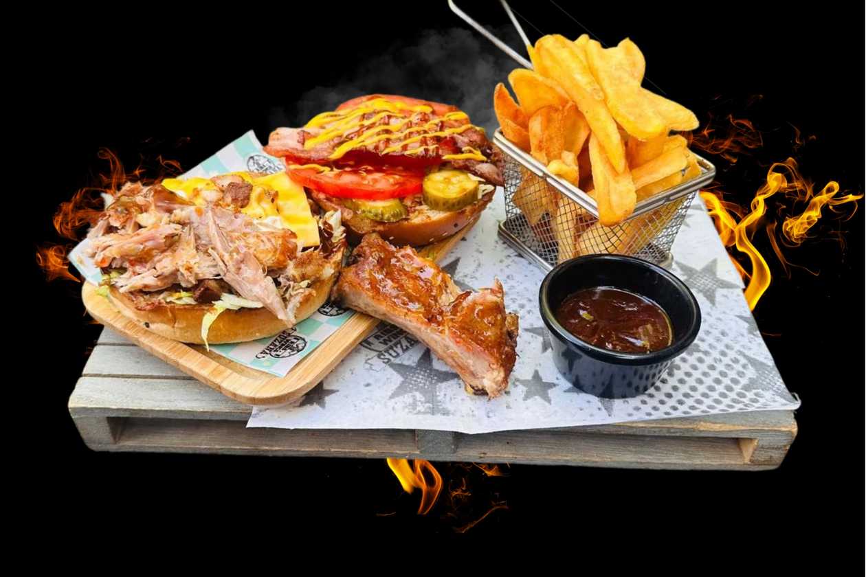 Pork burger (with marinated rib meat) 120g