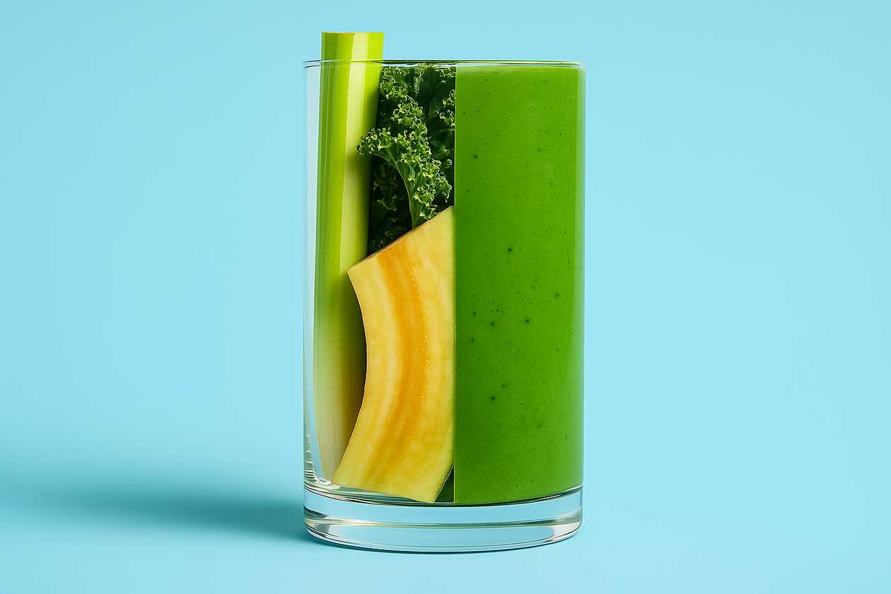 Banana, lemongrass, mango, kale