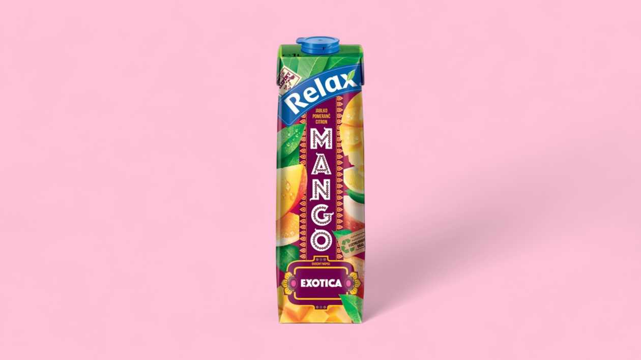 Relax Exotica ovocný nápoj mango, jablko, pomeranč, citron 1l