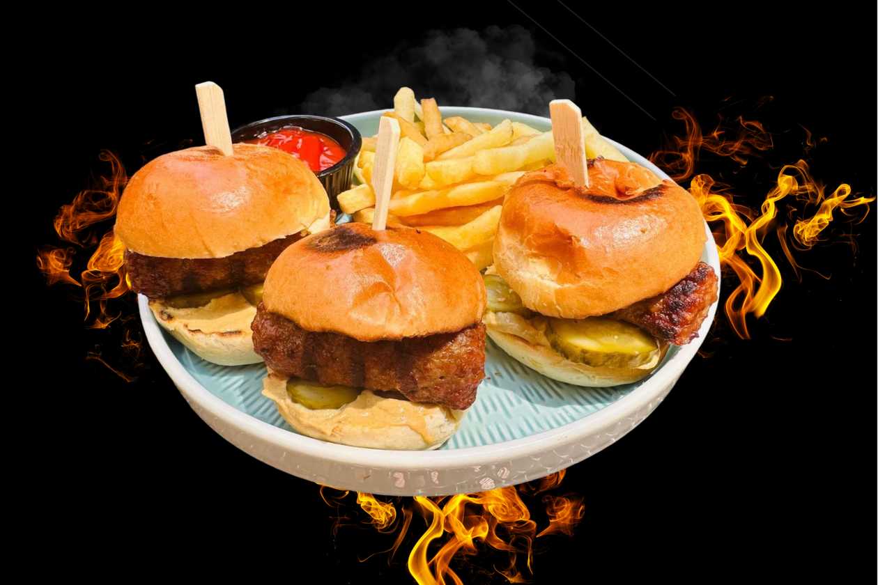 Burgers with 'Mici'  (3x miniburger with small pieces) 120g