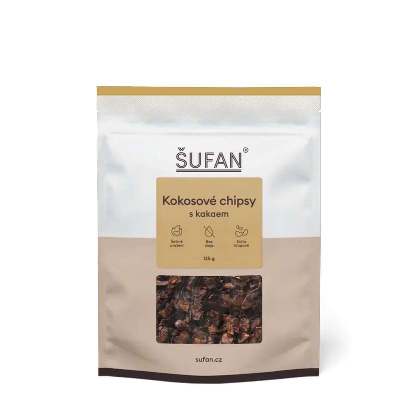 Kokosové chipsy s kakaem 125g