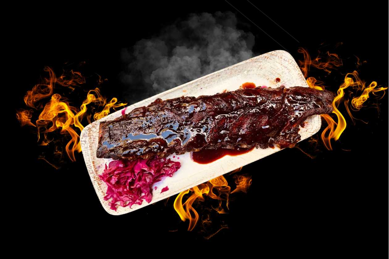 WHISKEY GLAZED PORK RIBS , 400g