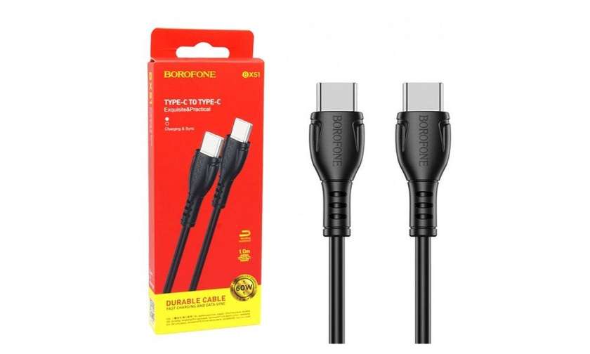 Borofone BX51 Type-C (m)-Type-C (m) 1.0м 3.0A Fast charging cable
