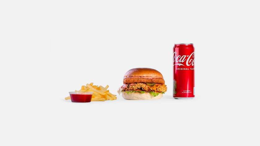 Cheesy Fried Chicken Burger MENU