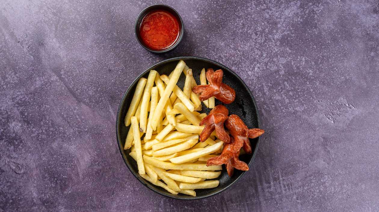 French Fries and Sausage